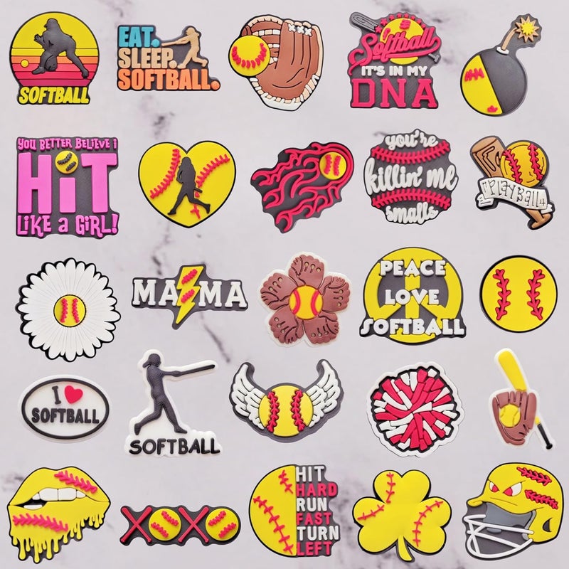 YMHOETS 25 30 Pieces Sports Shoe Charms for Boys Men Video Game Camping Fishing Clogs Shoe Decorations Charms Accessories for Kids Party Favor - Image 4